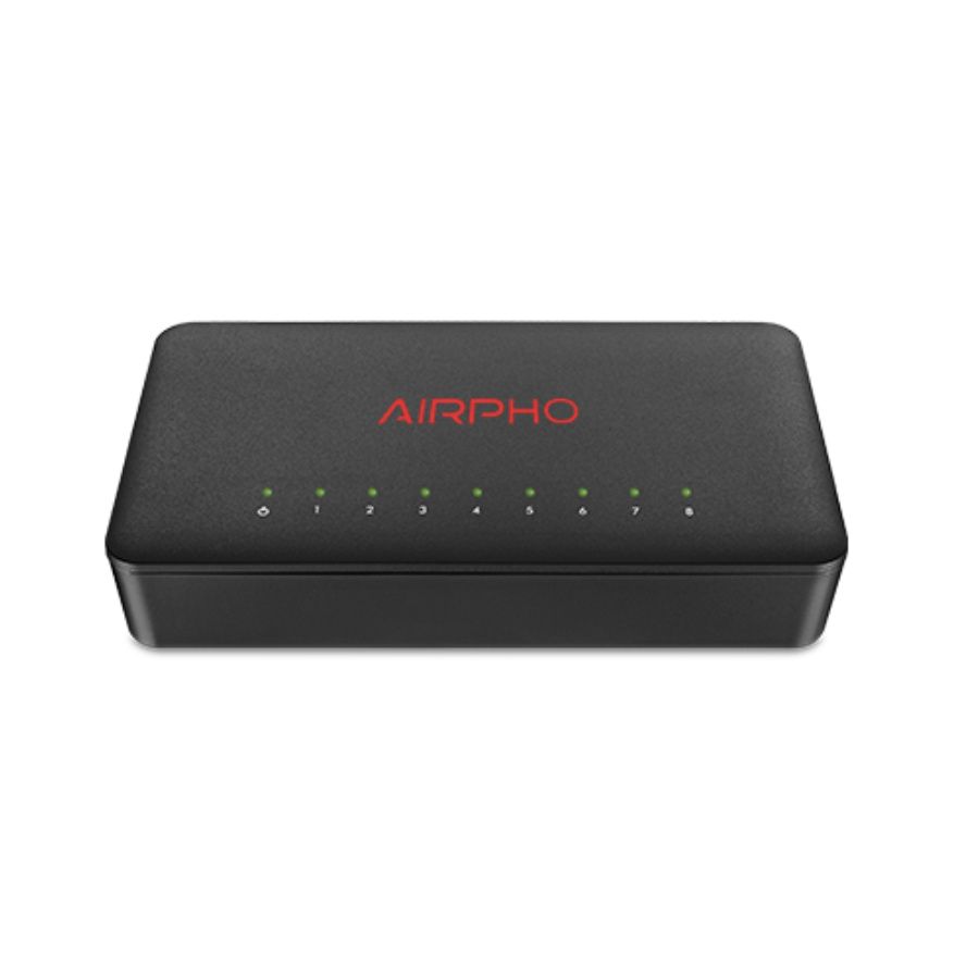 Airpho GS108 8-Port Gigabit Desktop Switch (Good for Piso Wifi Vendo)