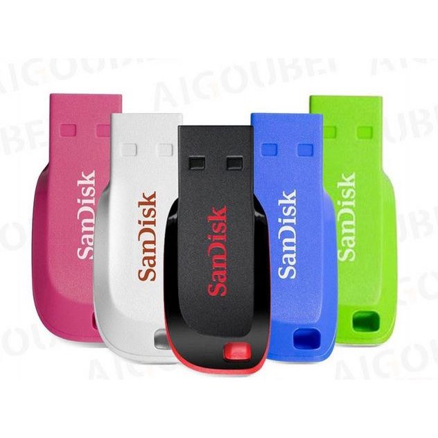 Sandisk 16GB / 32GB Cruzer Blade USB 2.0 (Assorted Colors)