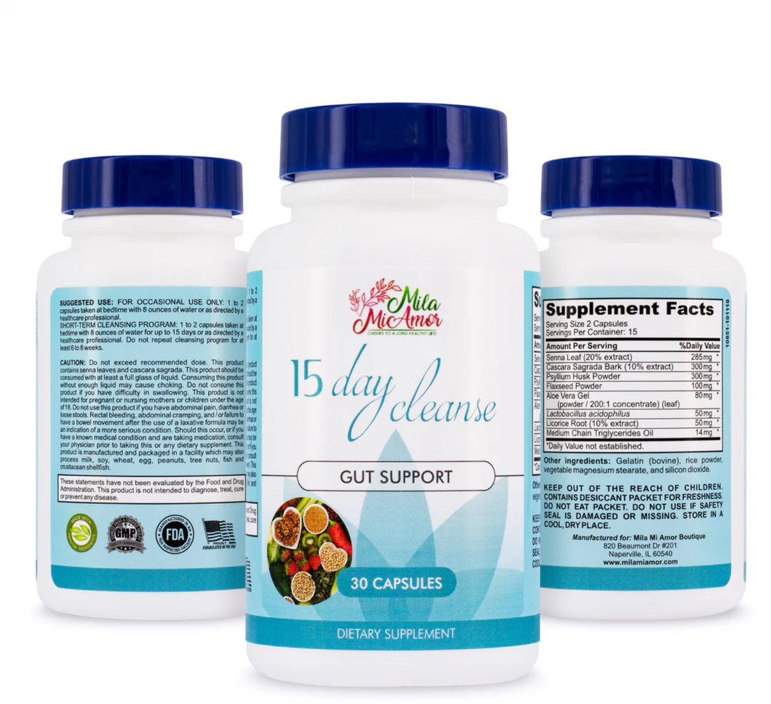 MILAMIAMOR - 15-DAY CLEANSE - GUT AND COLON SUPPORT