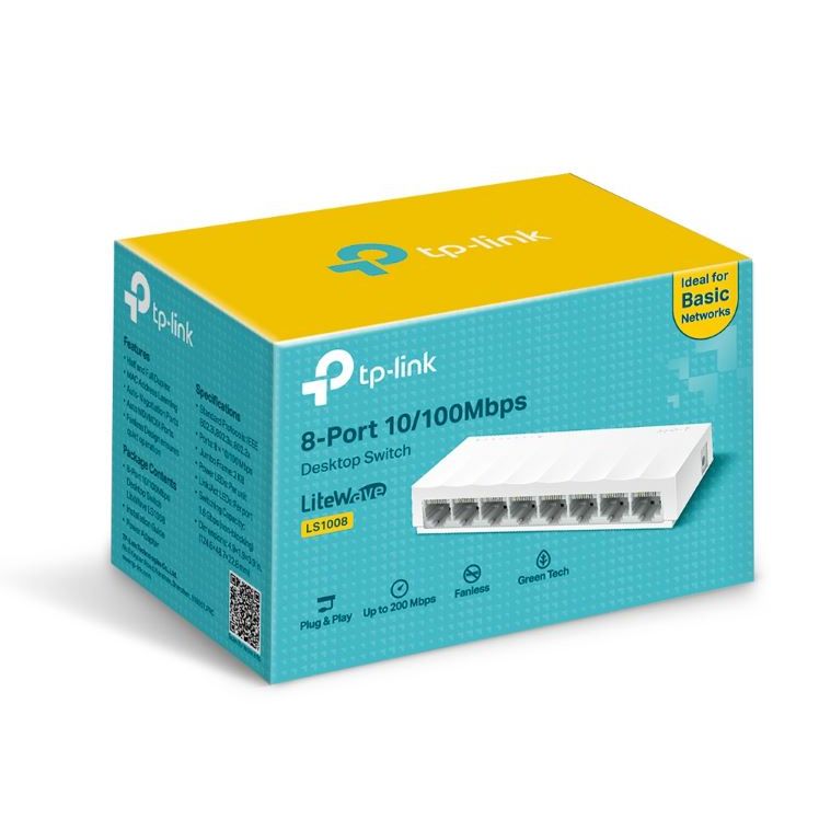 TP-LINK LS1008 8-Port 10/100Mbps Desktop Switch for PisoWifi Vendo