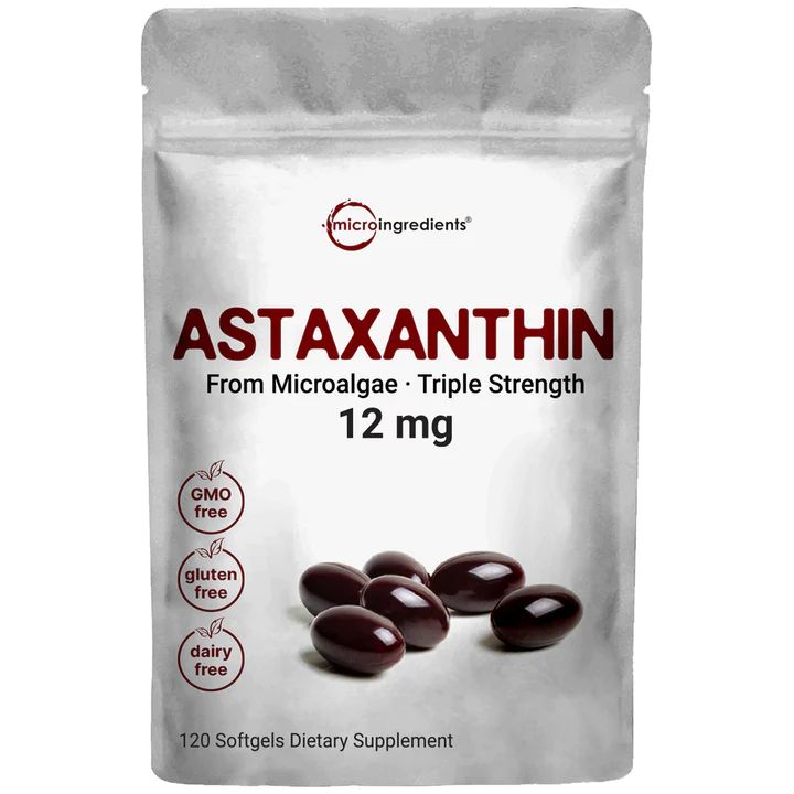 Astaxanthin 12mg, 120 softgels