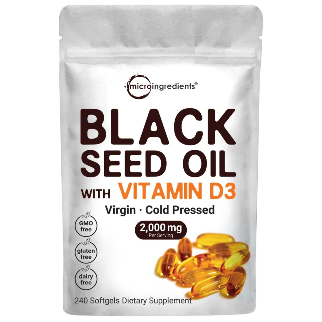 Black Seed Oil with Vitamin D3, 240 softgels