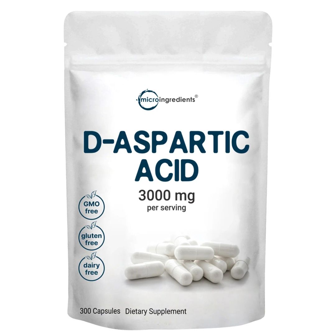 D-Aspartic Acid DAA Capsules, 300 counts