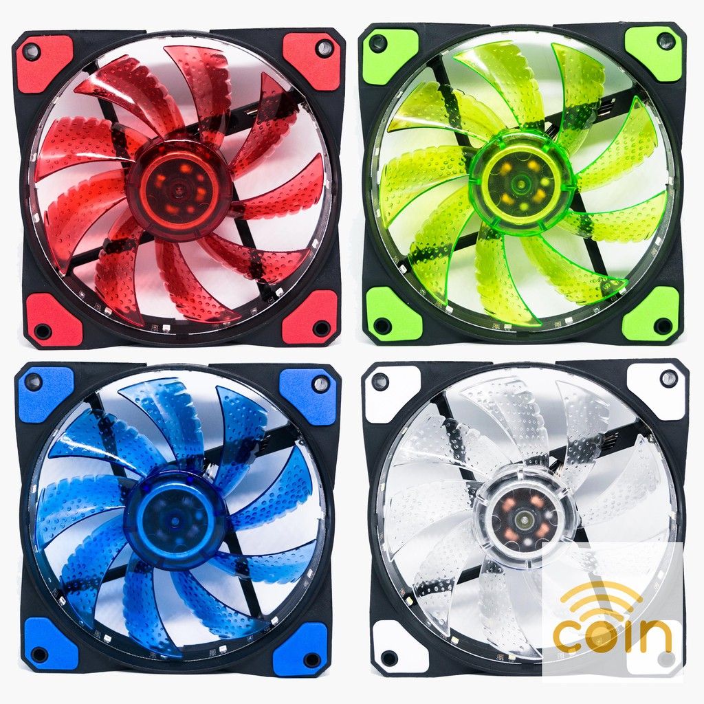 Exhaust Cooling LED Fan 120mm 12V DC Brushless for Piso WiFi, PC