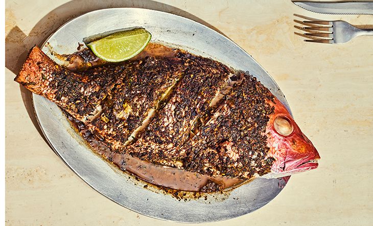 Jerked Red Snapper