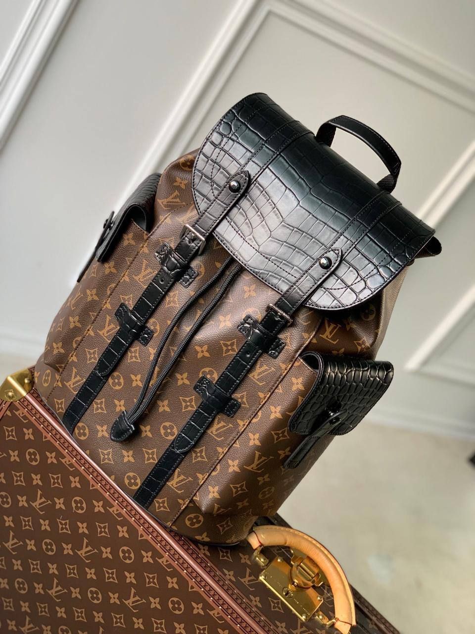  LOUIS VUITTON Beige Backpack Large Bag