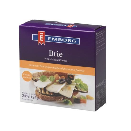 Emborg Brie White Mould Cheese 125g