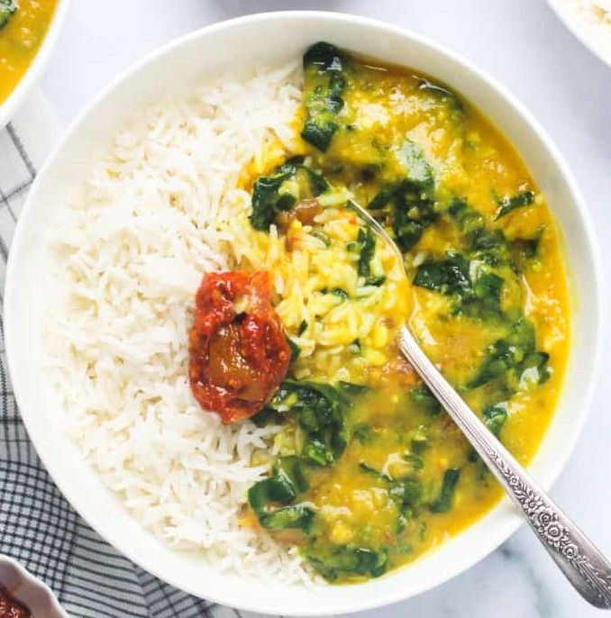 Dal Tadka with Rice (small meal)