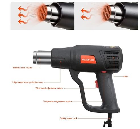 ⚖️B.AG-77. Thermal blower cordless heat gun.