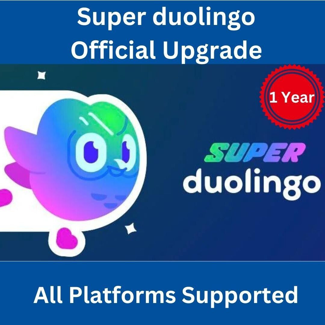 1 Year Super Duolingo (No Ads)