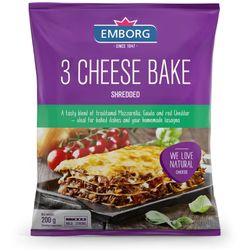 Emborg Shredded 3 Cheese Bake 200g