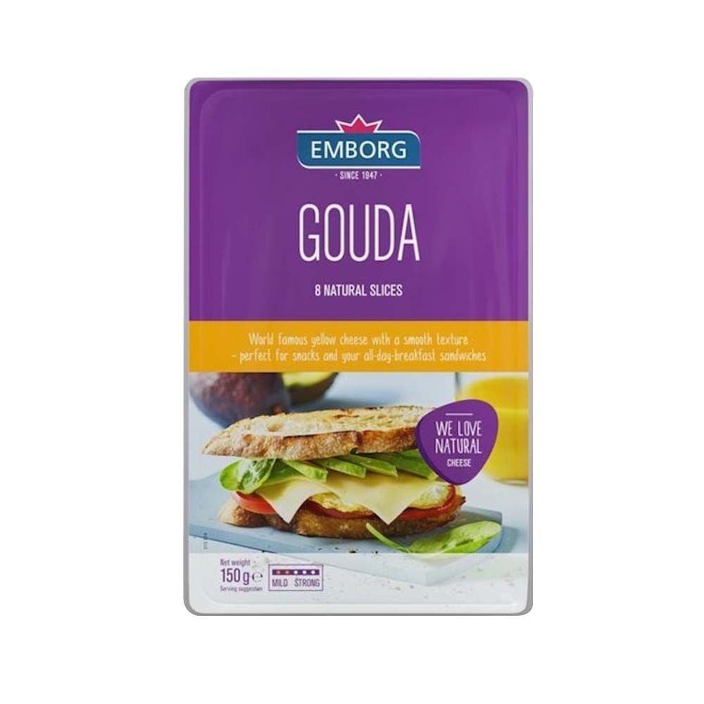 Emborg Natural Slices Gouda 150g