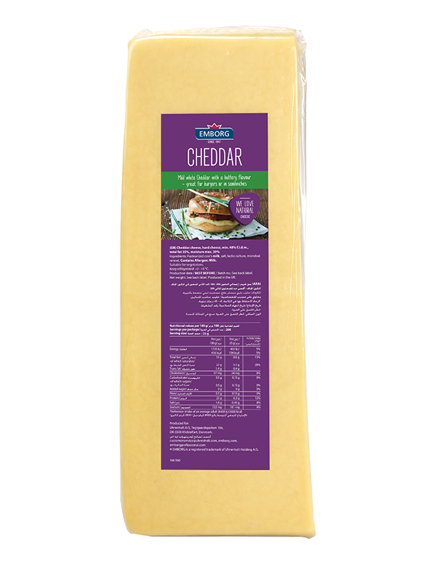 Emborg Cheddar Block 2.5kg