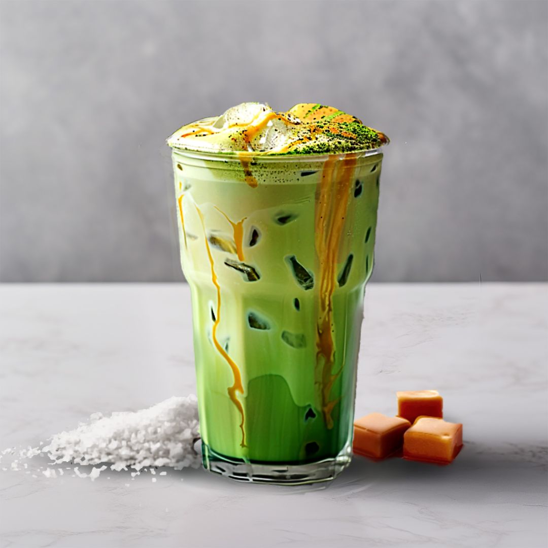 (CROWD FAV!) Iced Salted Caramel Matcha Latte