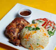 Fried rice with grilled chicken 