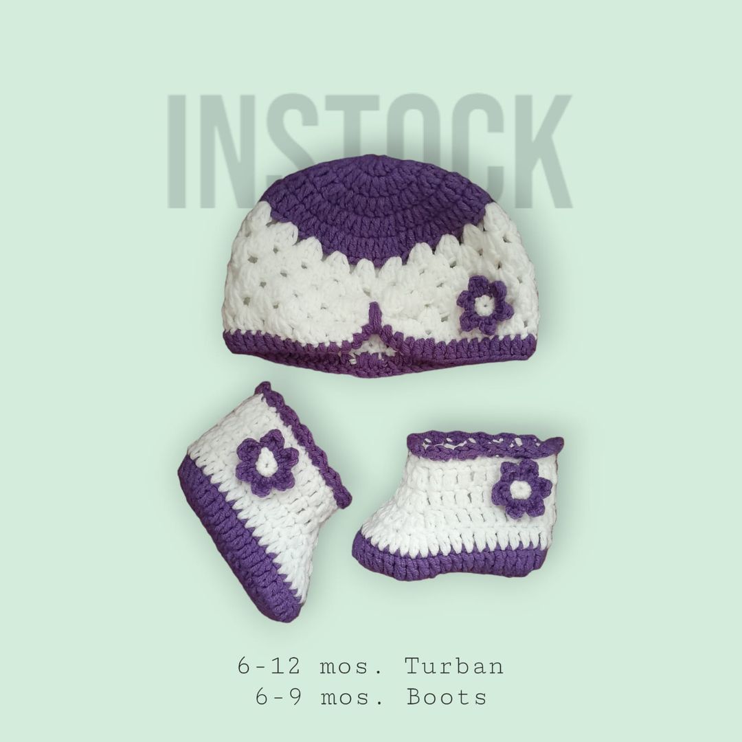 [INSTOCK] 6-9 mos. Turban Baby Set