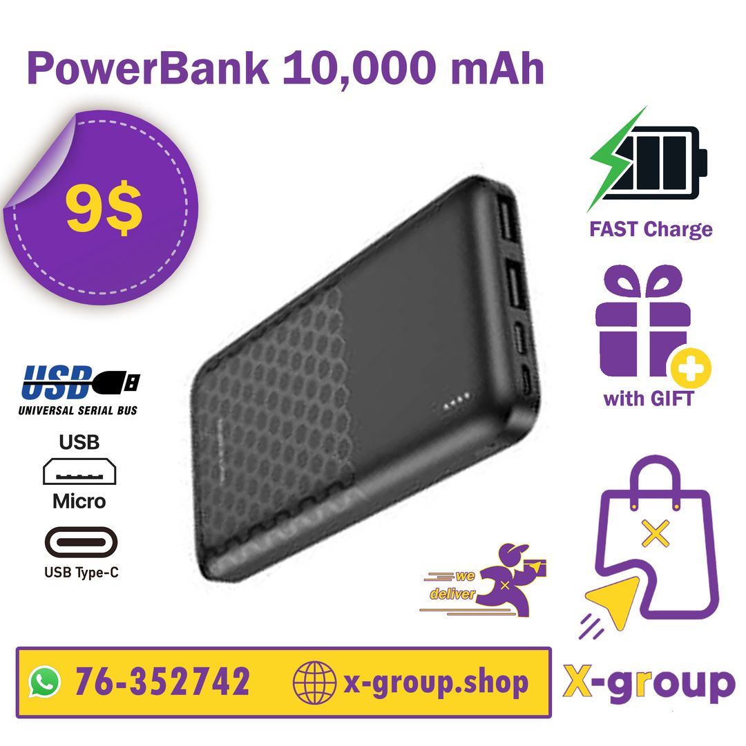 Boarfone 10,000 mAh dual output power bank