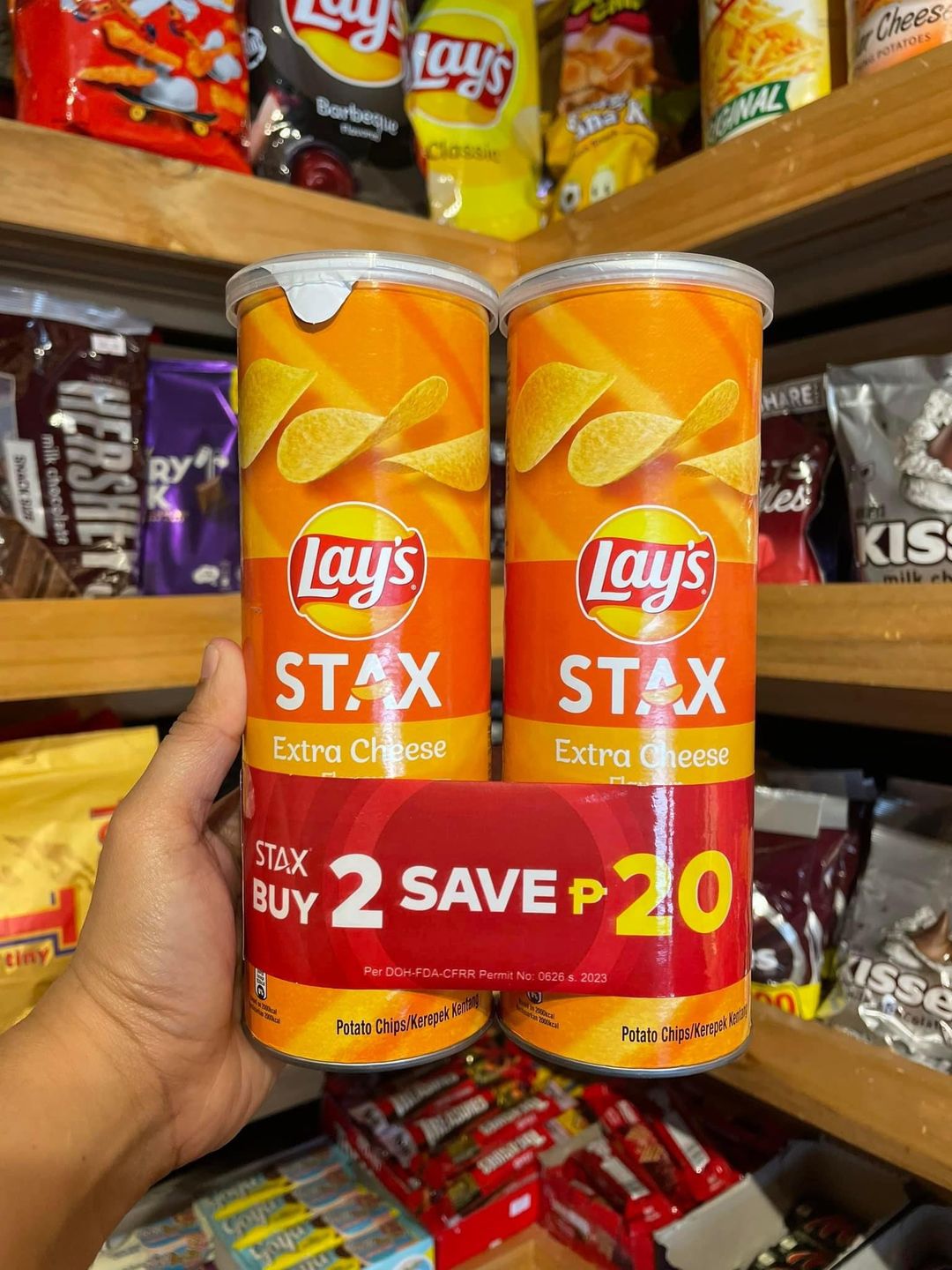 Lay’s Stax Bundle of 2 Extra Cheese Flavour