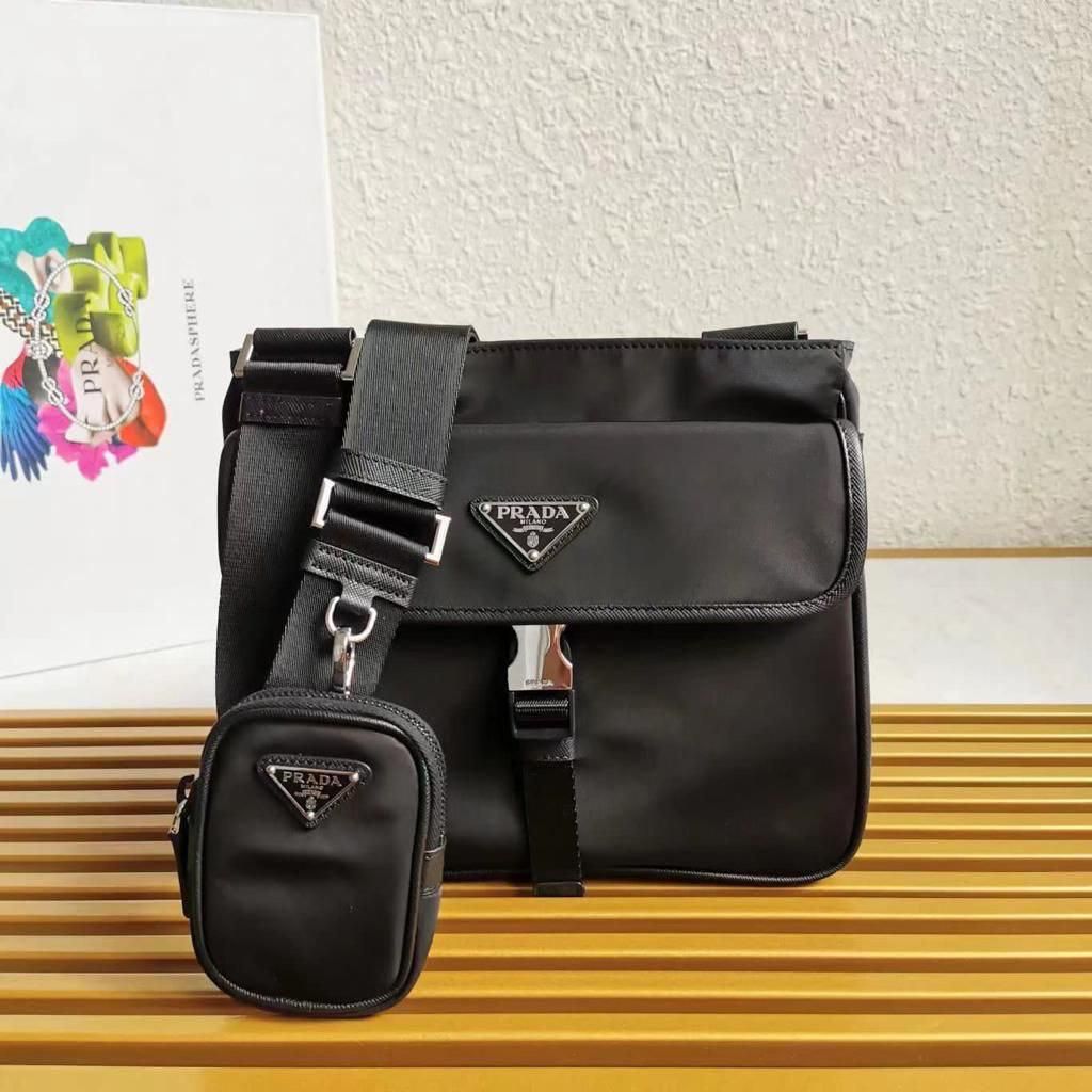 PRADA Re-Nylon And Saffiano Leather Shoulder Bag