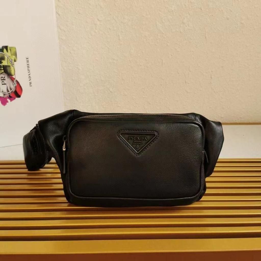 PRADA Compact Logo Shoulder Bag