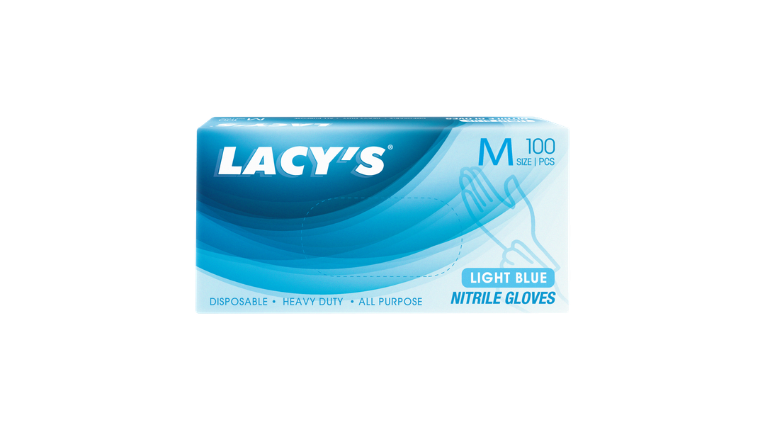 Lacy's Nitrile Gloves 100's - Blue (M)