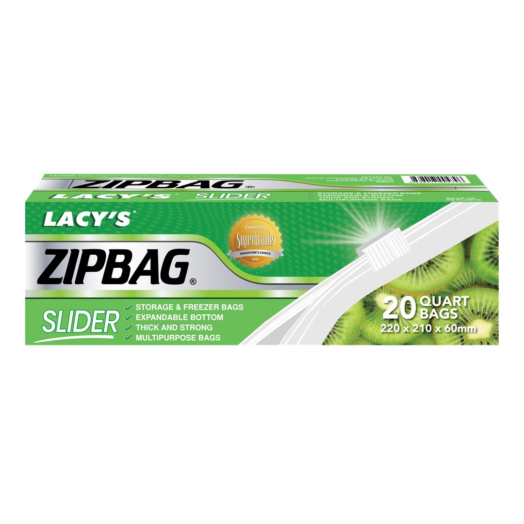 Lacy's Zipbag Slider Quart 20's