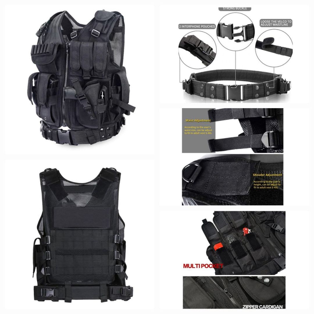 ⚖️C.JY-16. Breathable Tactical Vest with Numerous Pouches.