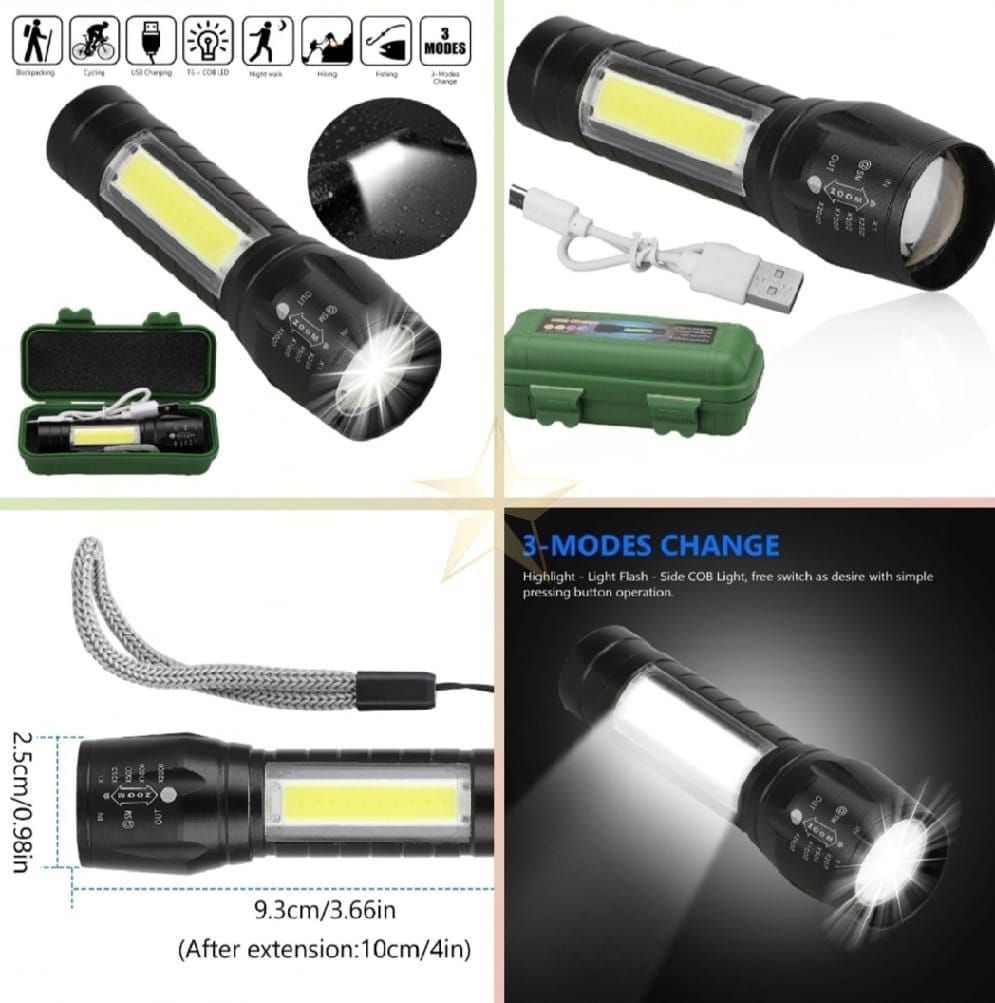 P.PA-95. USB LED Torch. Rechargeable.