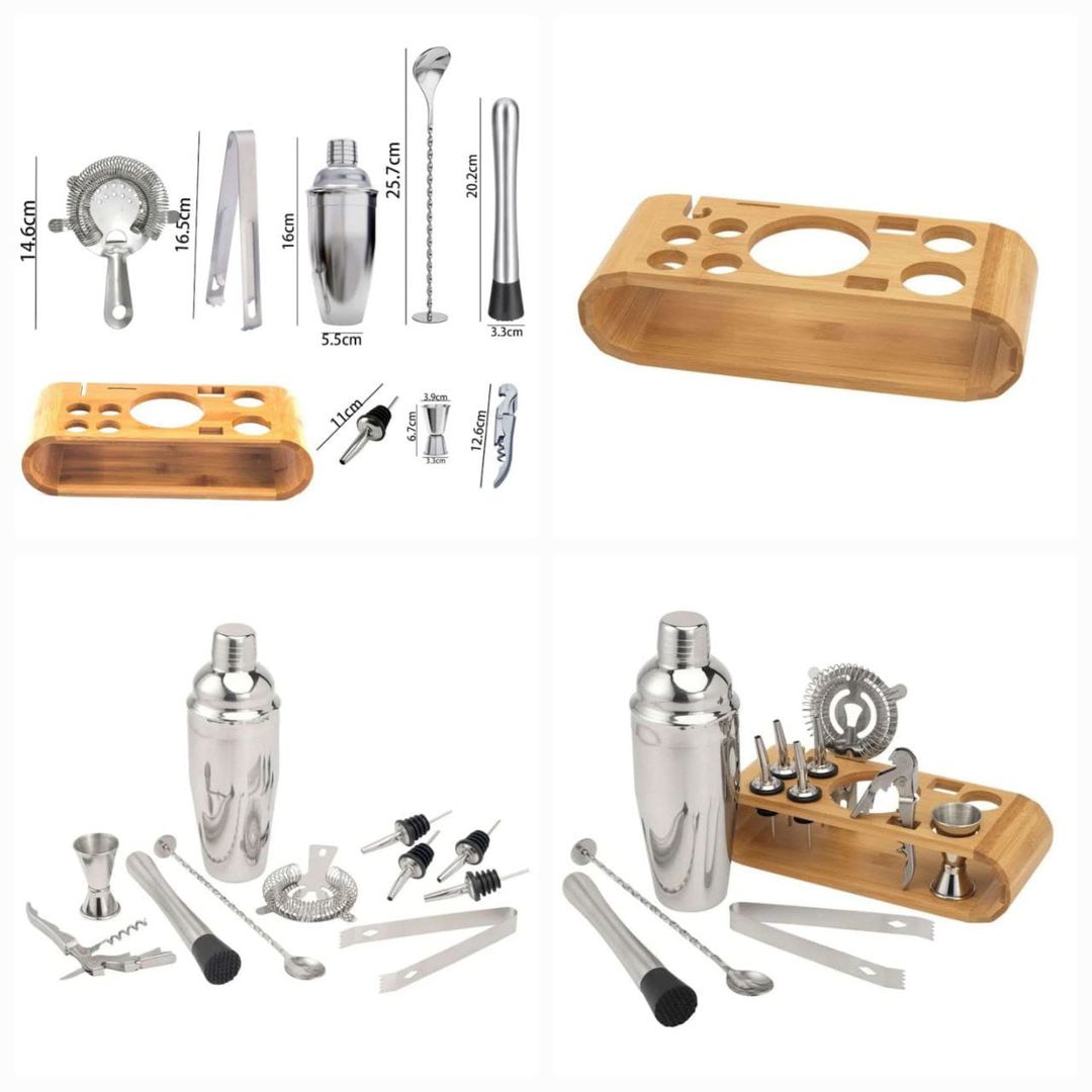 P.KN-29. 12 -piece stainless steel mixology bartender kit