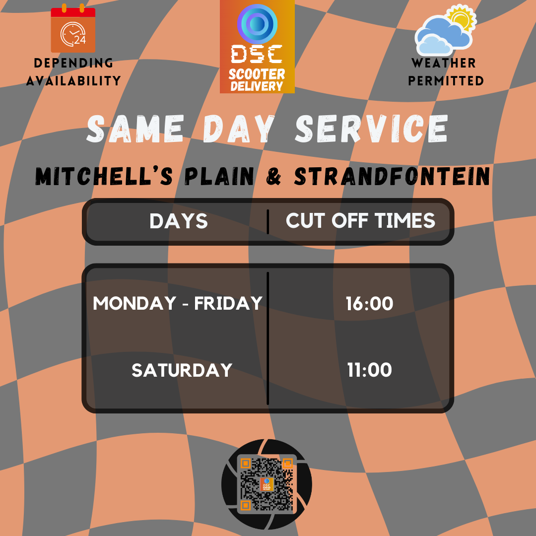 SAMEDAY SERVICE (MONDAY TO SATURDAY)