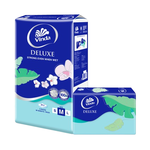 Vinda Deluxe Soft Pack Facial Tissue 90's - M