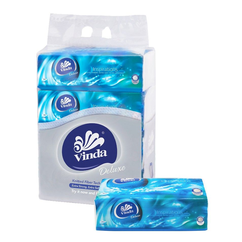 Vinda Deluxe Facial Tissue Box 100's - Blue