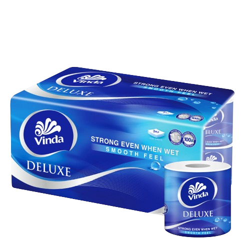 Vinda Deluxe 3 Ply Smooth Feel Toilet Rolls (16rolls)