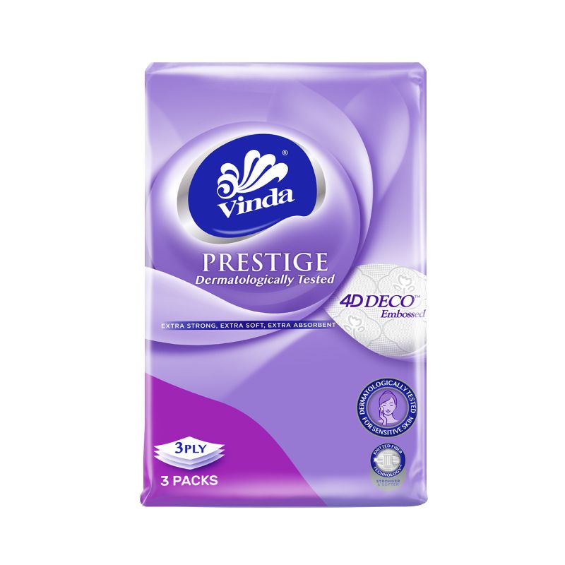 Vinda Prestige 3 Ply Facial Tissue 4D 110's - M