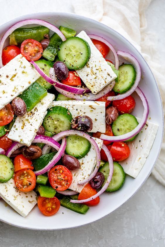 Greek Salad (Parve Feta Cheese)
