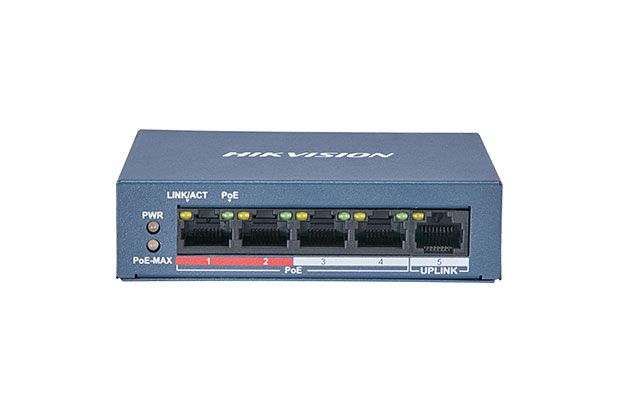 DS-3E0105P-E - HIKVISION 4 Port Fast Ethernet Unmanaged POE Switch