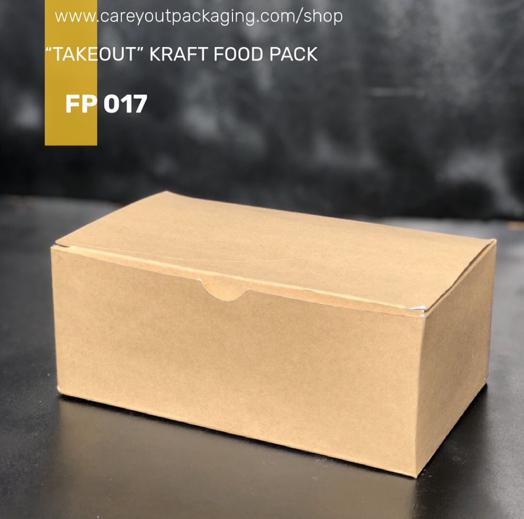 PLAIN BROWN QUICK SERVICE TAKEOUT BOXES / EXTRA DURABLE - 350gsm