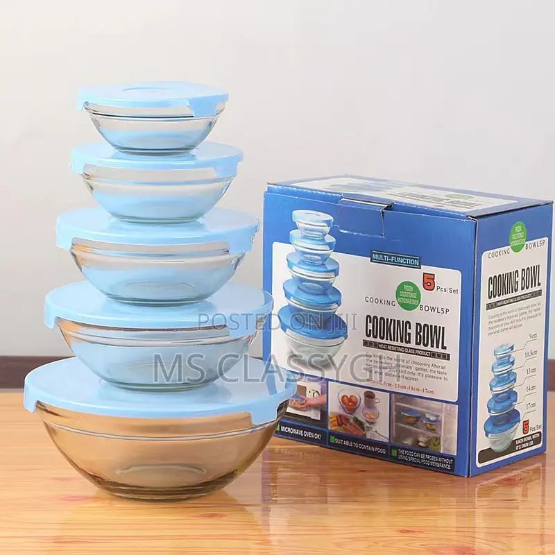 5 in 1 Glass Nesting Bowls