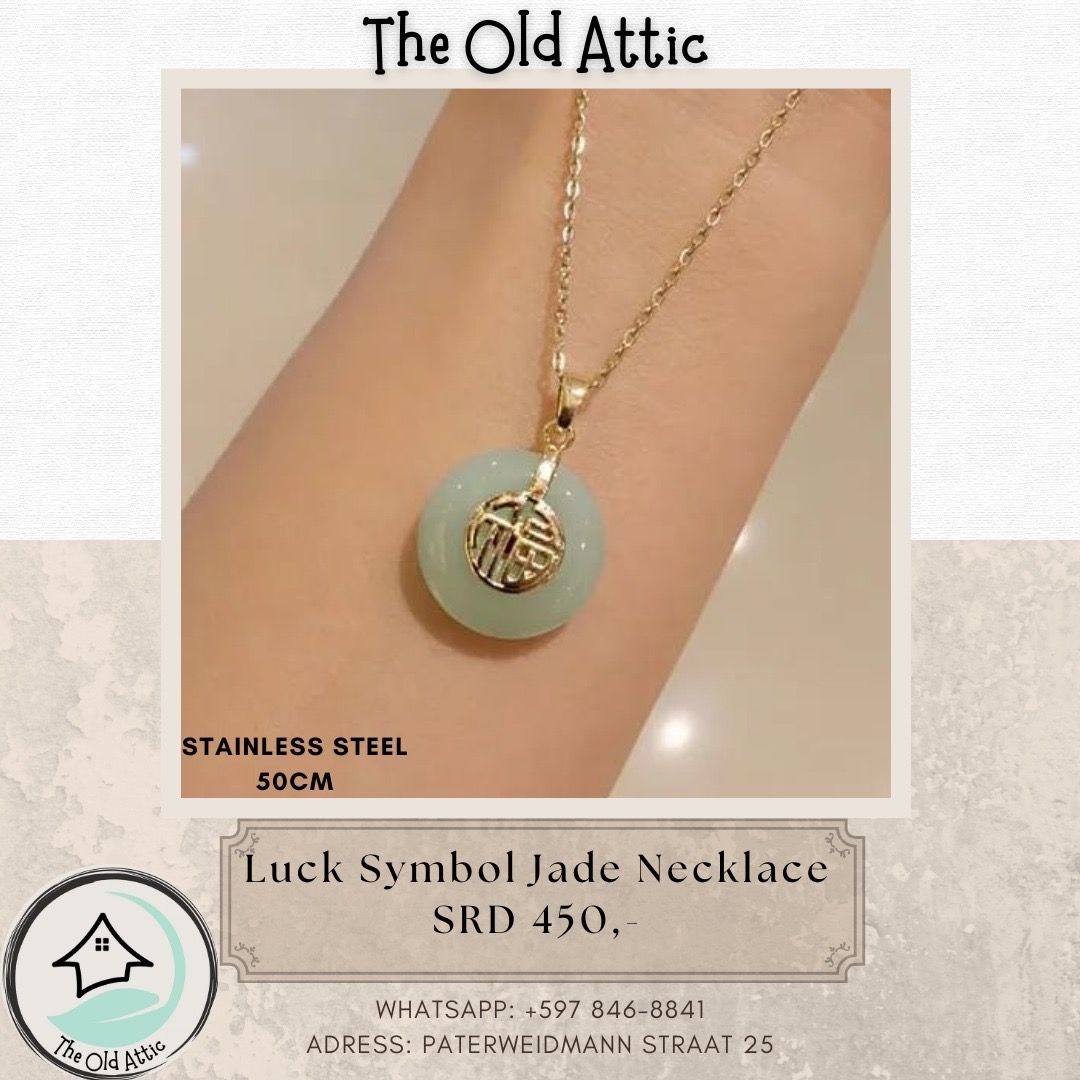 Luck symbol Jade necklace 