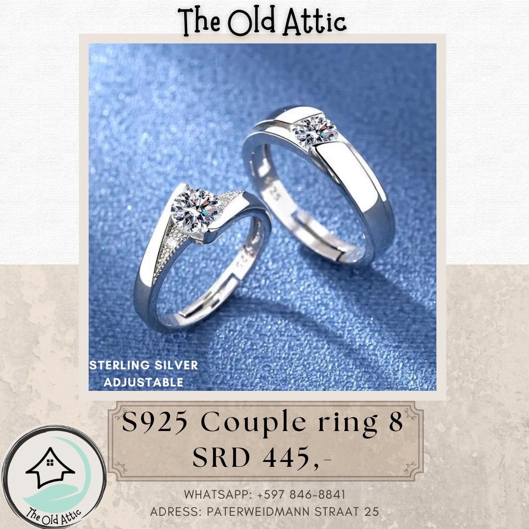 S925 couple ring 8 