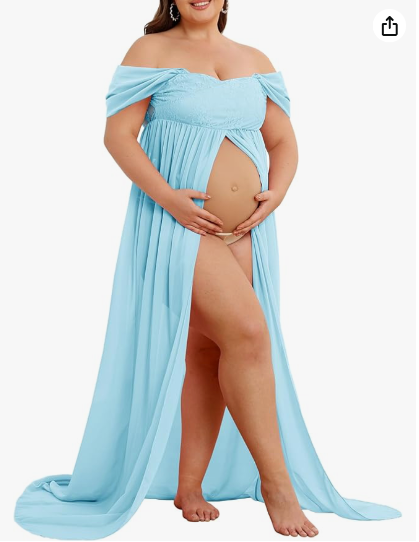 Rent Maternity Dress (Blue/Pink)