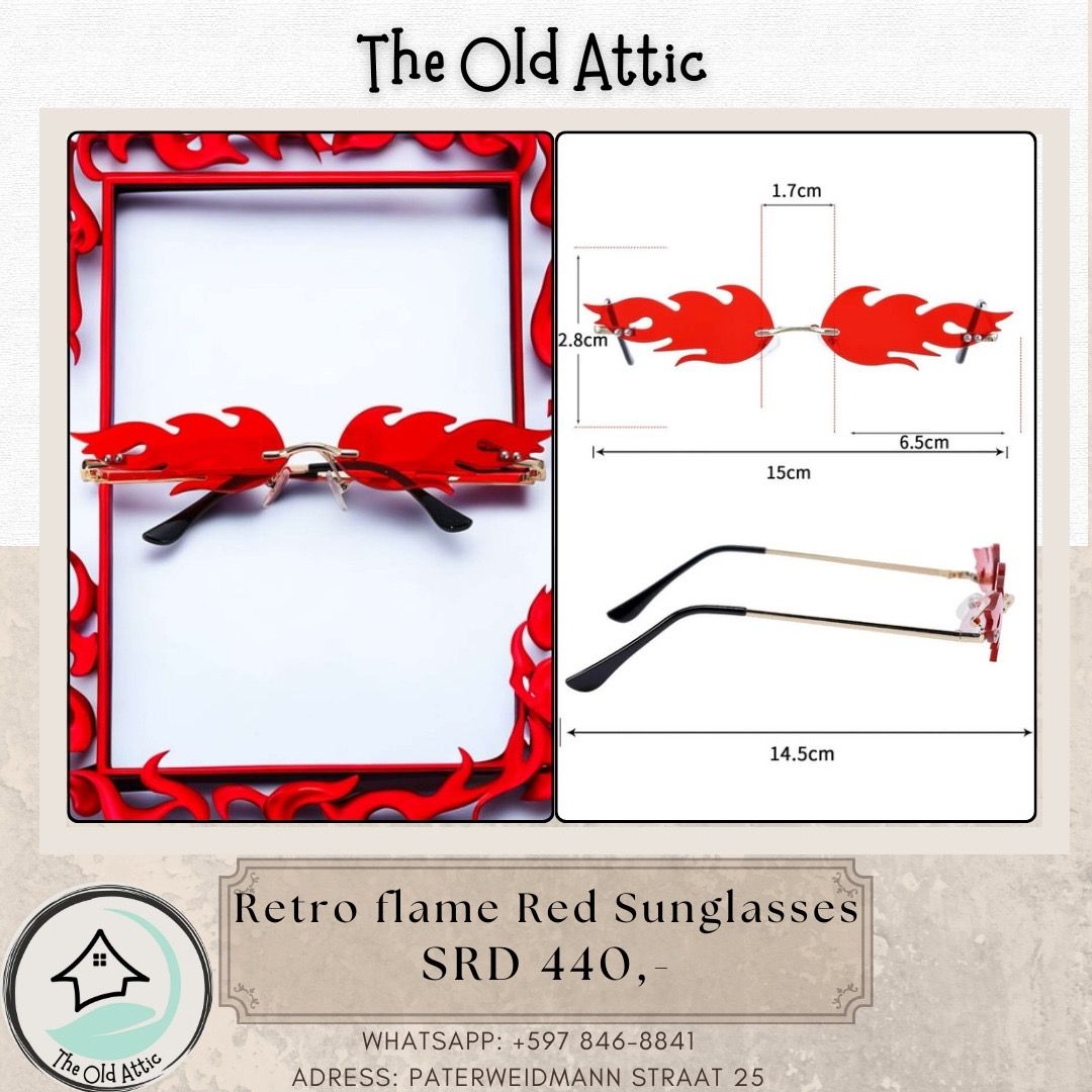 Retro flame red sunglasses 