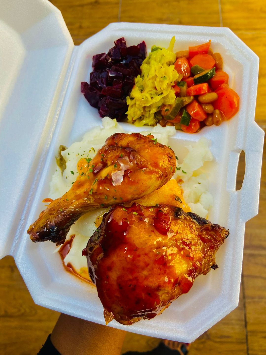 Pap, Grilled Chicken with Sauce