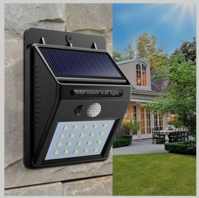 Solar LED wall light