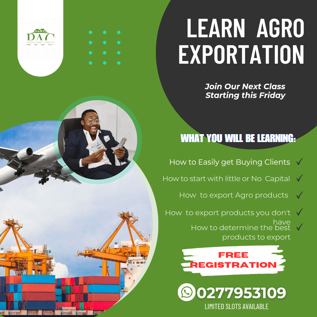 Thanks for your interest in enrolling in our exportation course.   *Kindly click this link to join now before slots run out!**   https://chat.whatsapp.com/JK12e6xO5TFFWfFUSKauVX   *The Link will be reset very soon.*   See you in Class on *Friday 3pm*