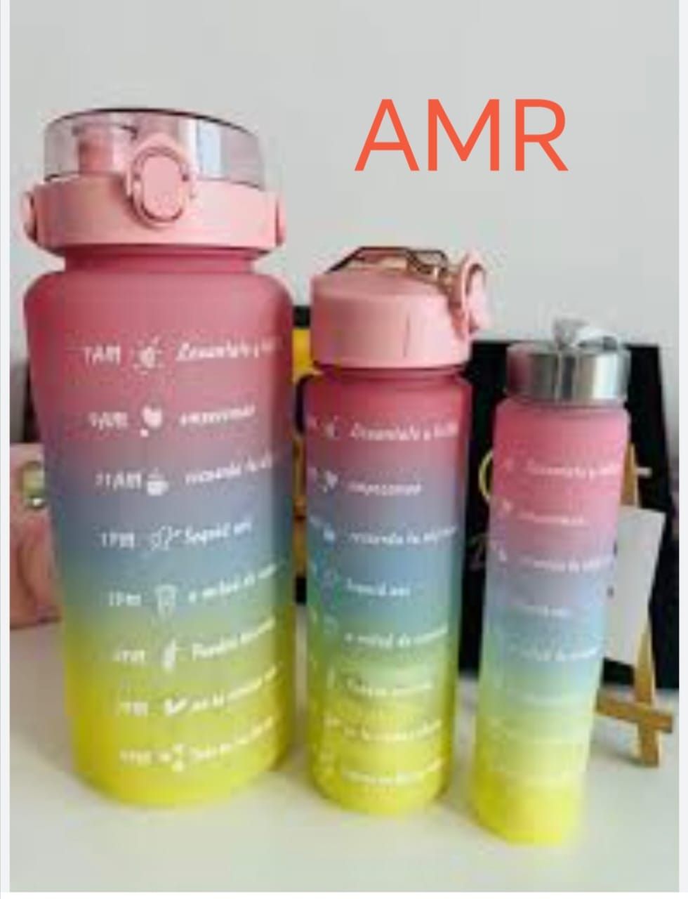 3 piece water bottle set