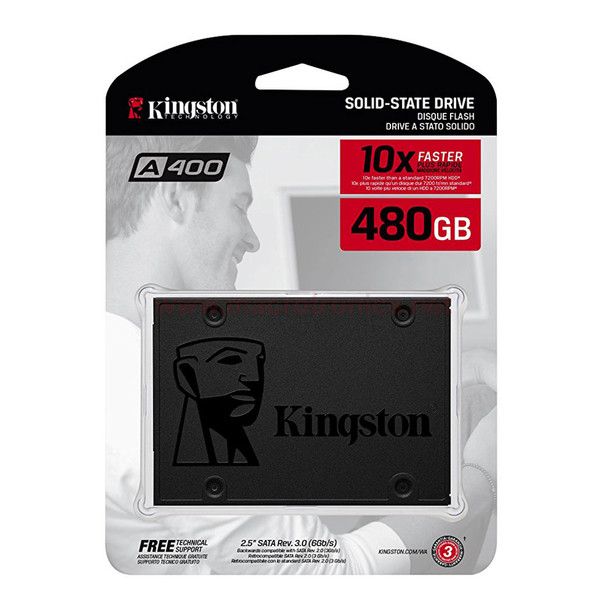 Kingston SSD 480GB A400 Sata 3 480GB 2.5" Internal SSD