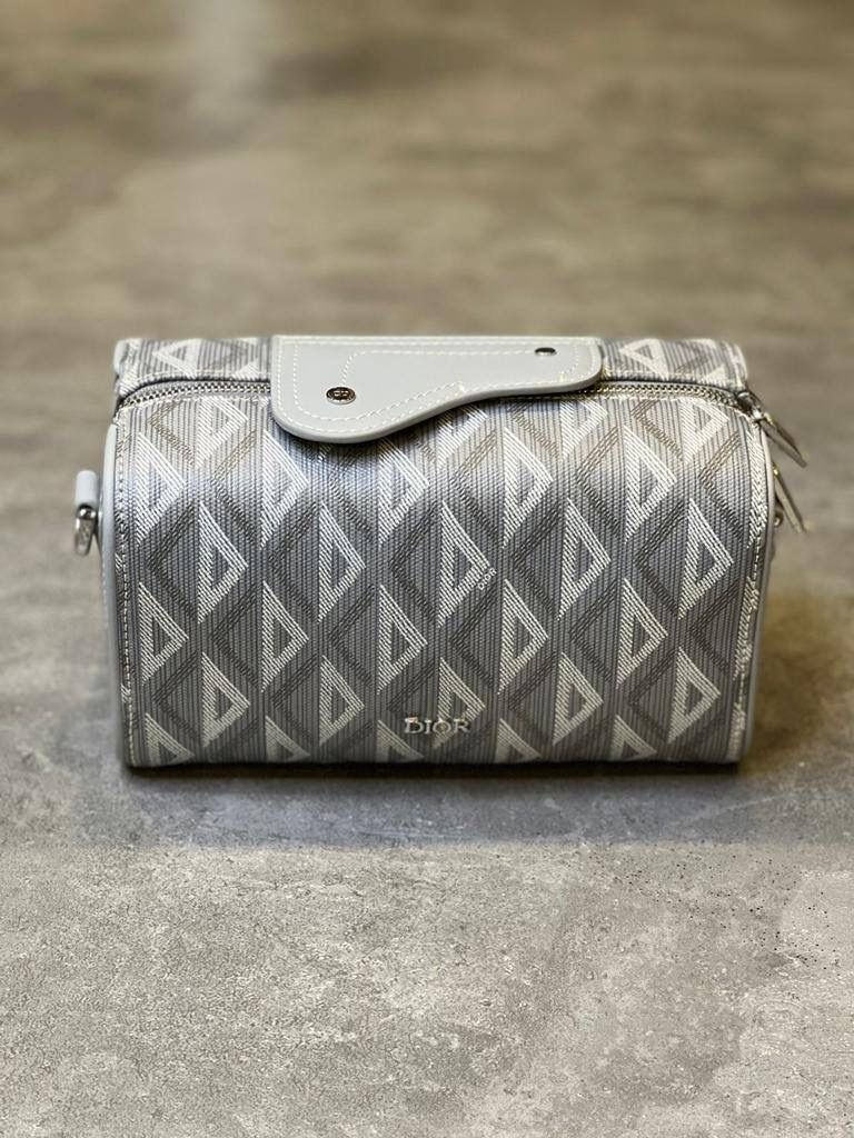 DIOR  LINGOT 22 BAG  Gray CD Diamond Canvas