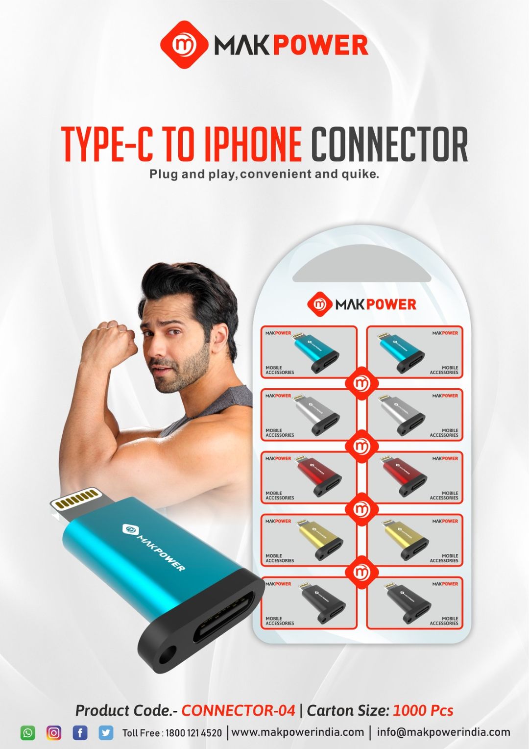 Mak Power Type-C to iPhone Connector (Set of 10)