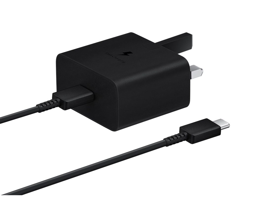 Samsung Fast Charger 15W PD 3 Pin + USB C to USB-C Cable 